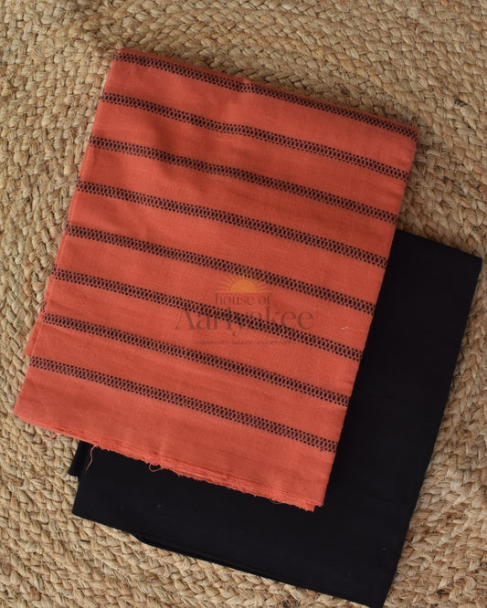 Midnight Coral – Handloom Cotton Salwar Suit