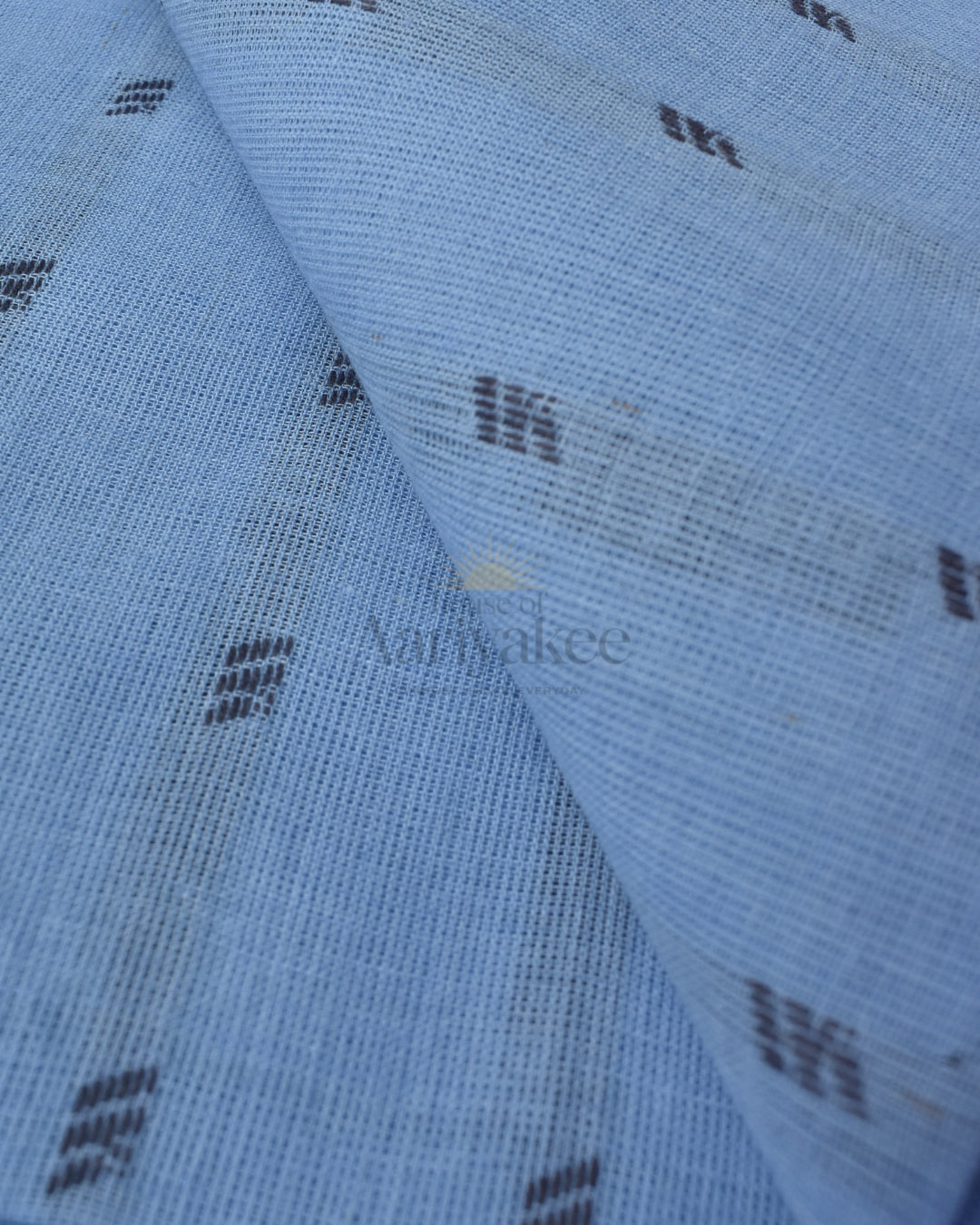 Blue grey handloom cotton salwar suit