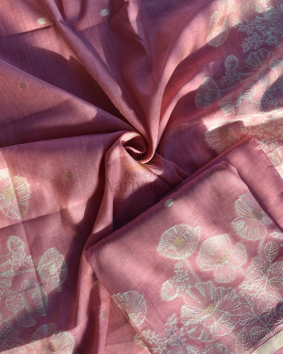 Rose Bloom – Muga Cotton Salwar Set