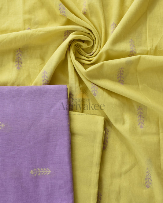 Lavender Leaf Handloom Cotton Salwar Set