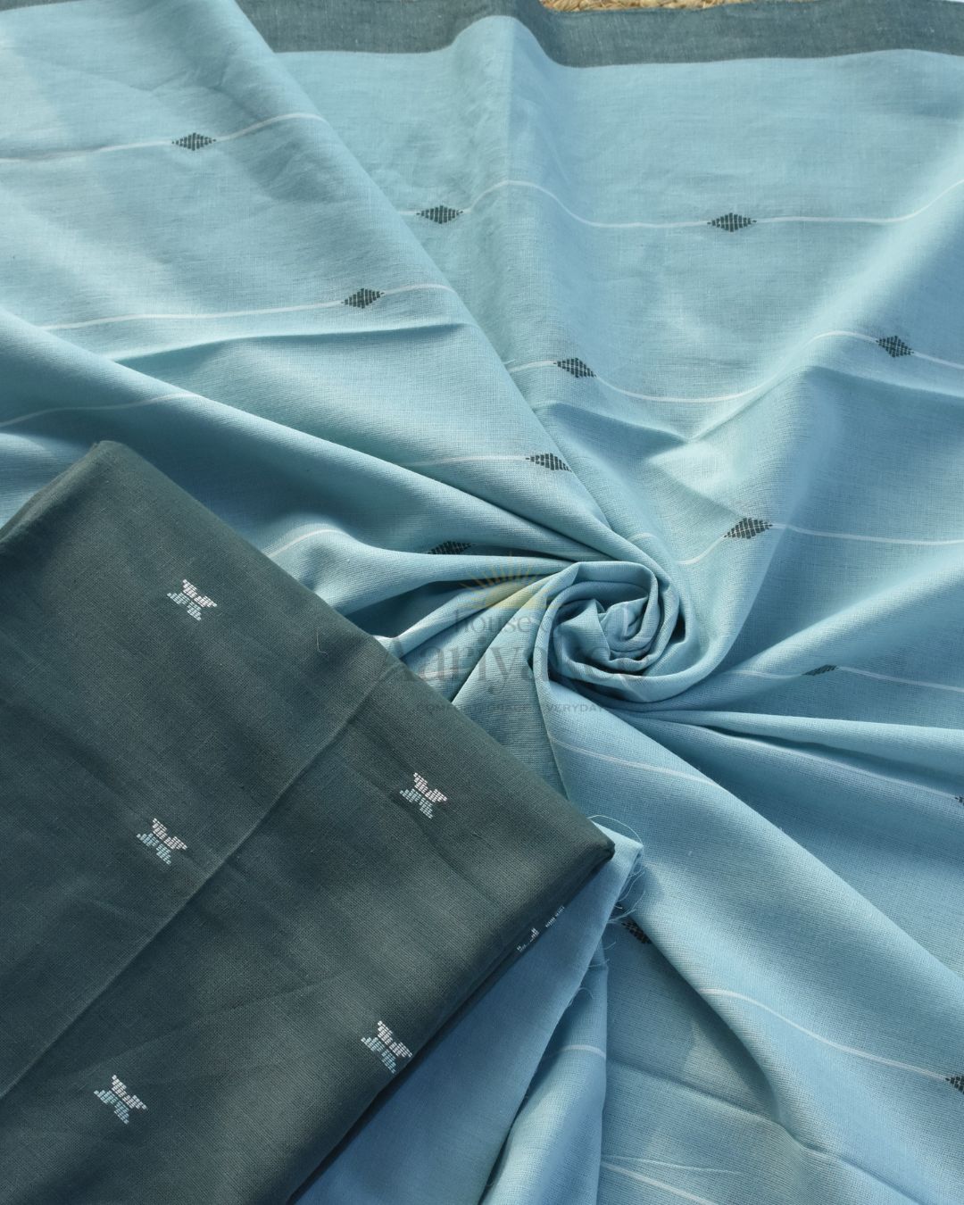 Mint Sage Handloom Cotton Suit Set