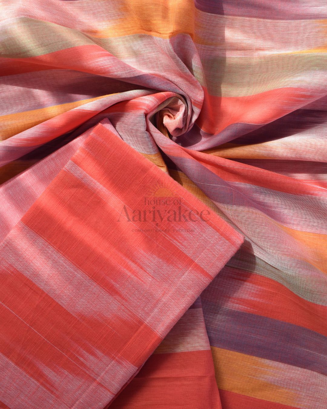Crimson Aura Handwoven Cotton Suit Set