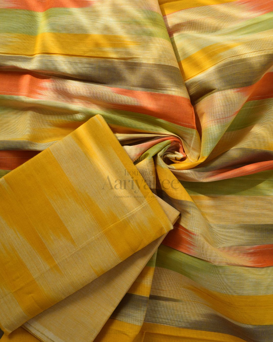 Mustard Harvest Handwoven Cotton Ensemble