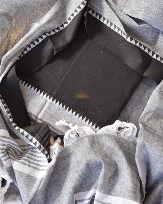 Shadow Temple Border Handloom Cotton Salwar Set