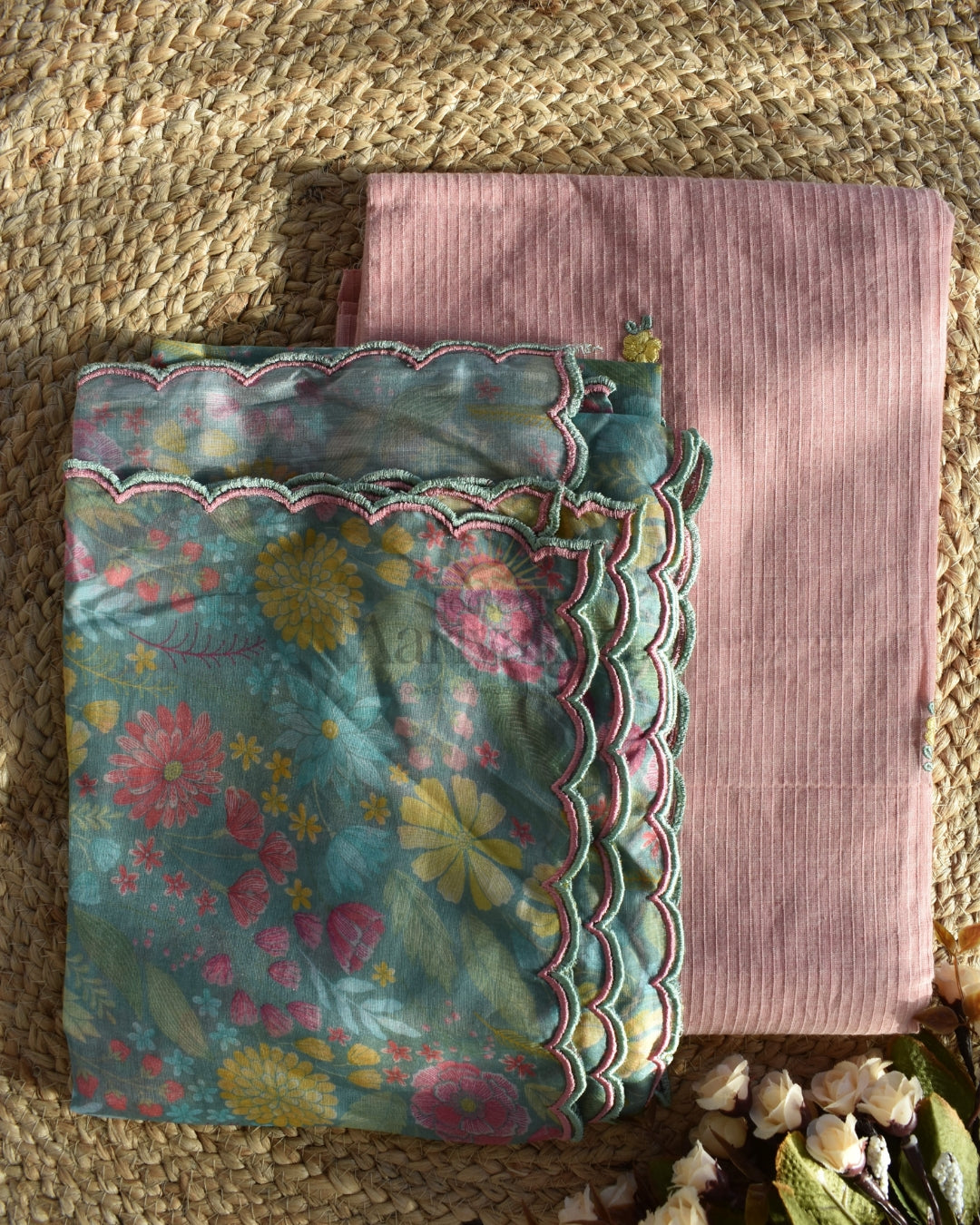 Petalwhisper handloom cotton suit