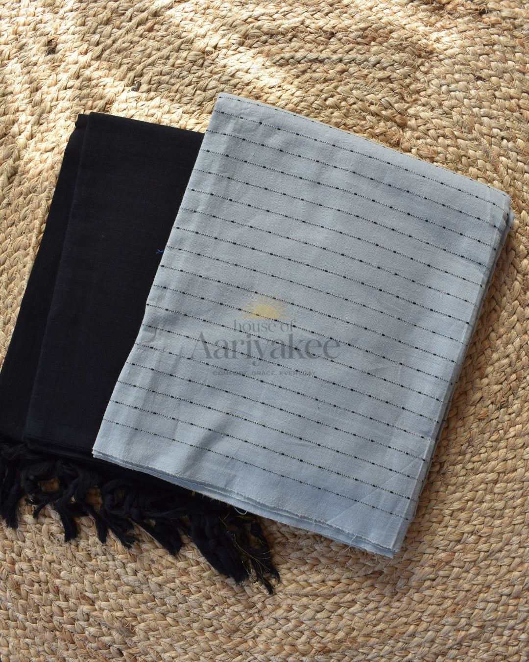 Charcoal Elegance Handloom Cotton Salwar Set