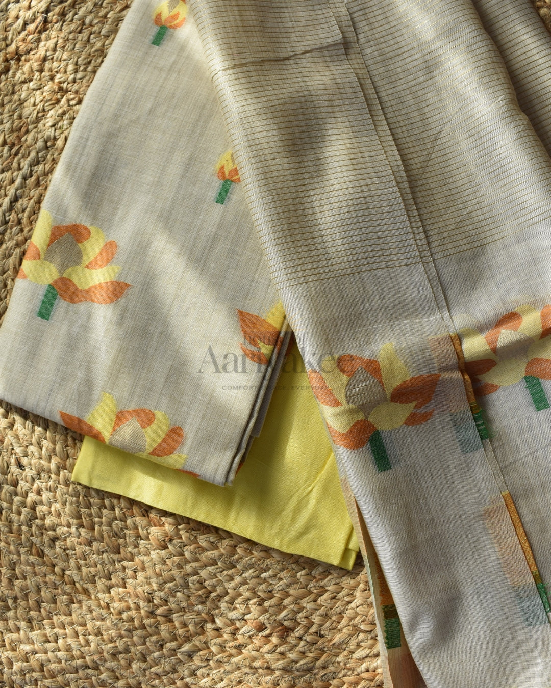 Sunlit Bloom Muga Cotton Salwar Set