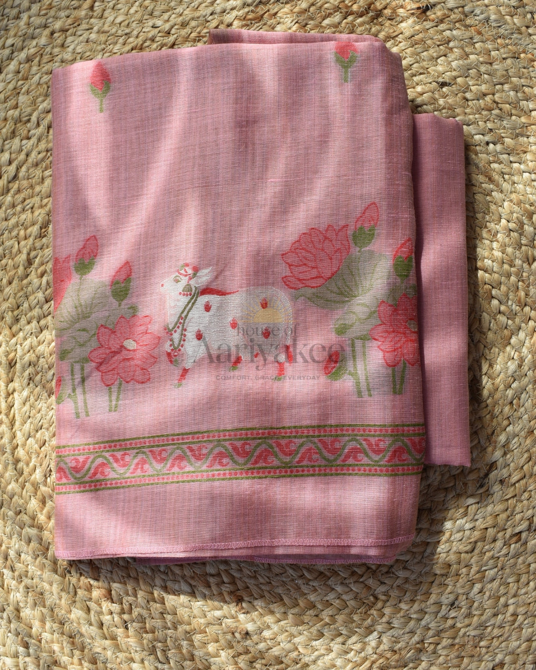 Rose Blush Muga Cotton Set 🌸