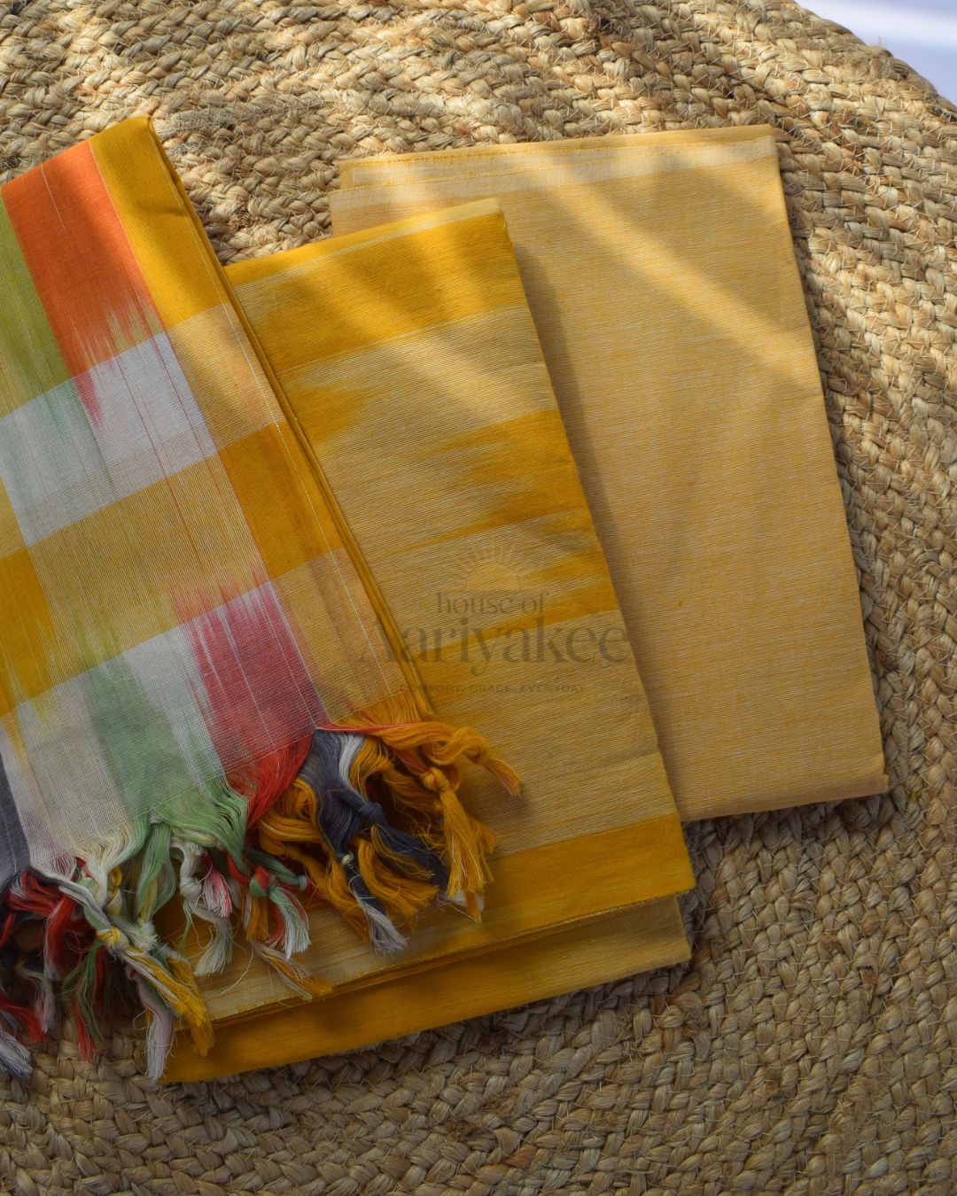 Mustard Harvest Handwoven Cotton Ensemble