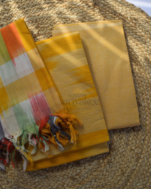 Mustard Harvest Handwoven Cotton Ensemble