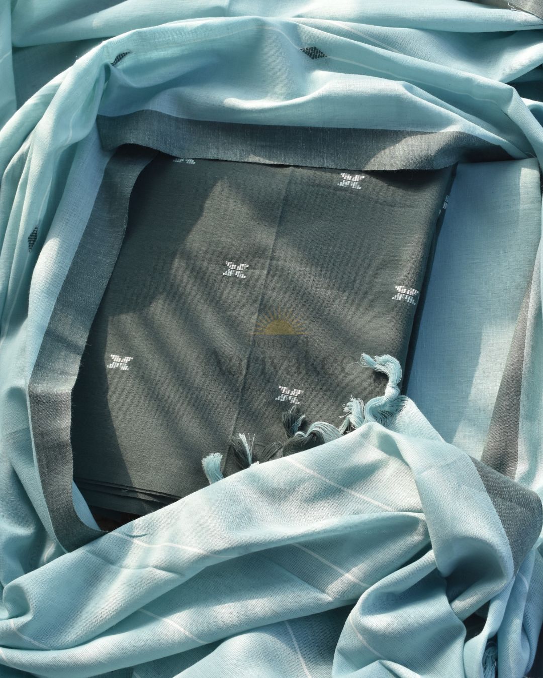 Mint Sage Handloom Cotton Suit Set