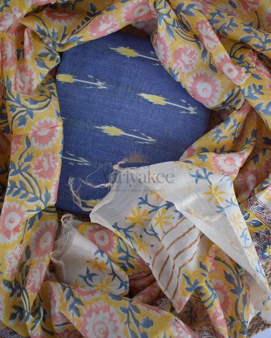 Monsoon Bloom Ikat cotton salwar suit