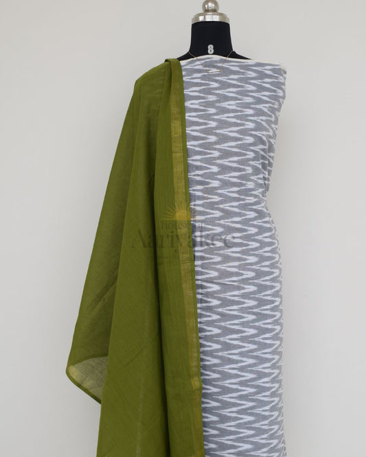Olive Mist Ikkat  salwar Set