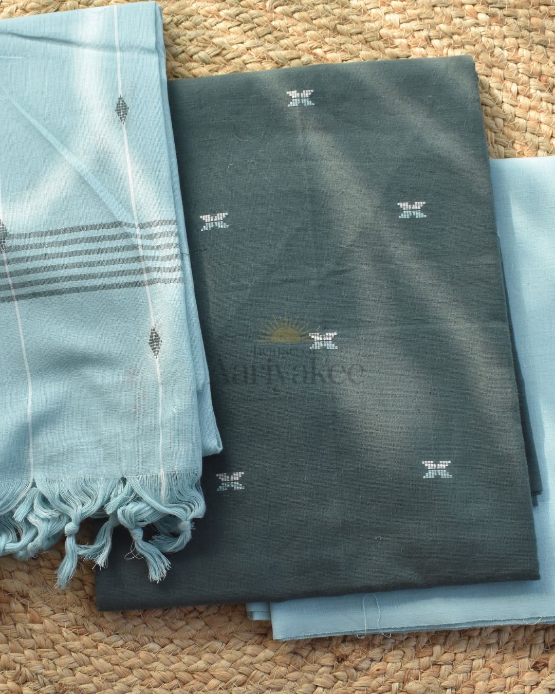 Mint Sage Handloom Cotton Suit Set