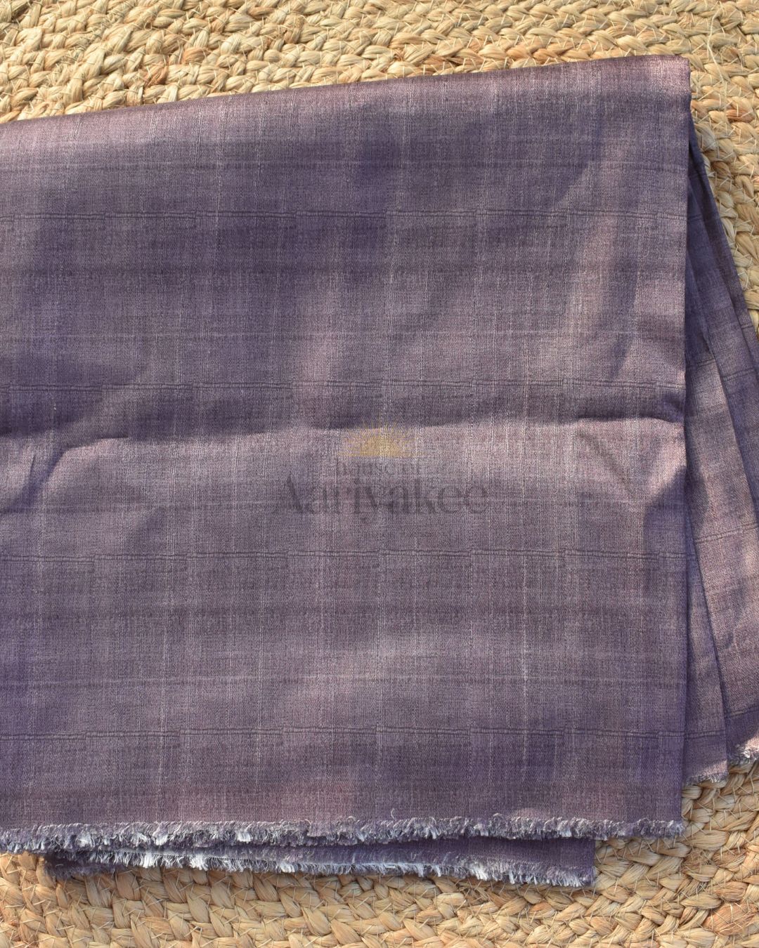 Purple semi tussar salwar set