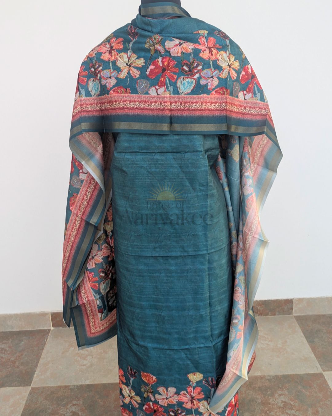 Teal Floral Grace Salwar set