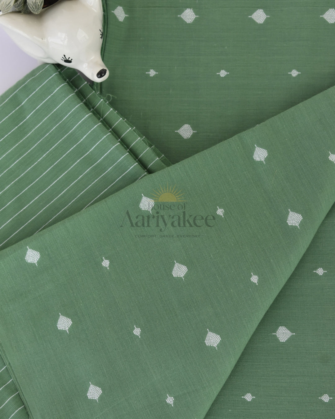 Forest Whisper Handloom cotton Co-ord Set