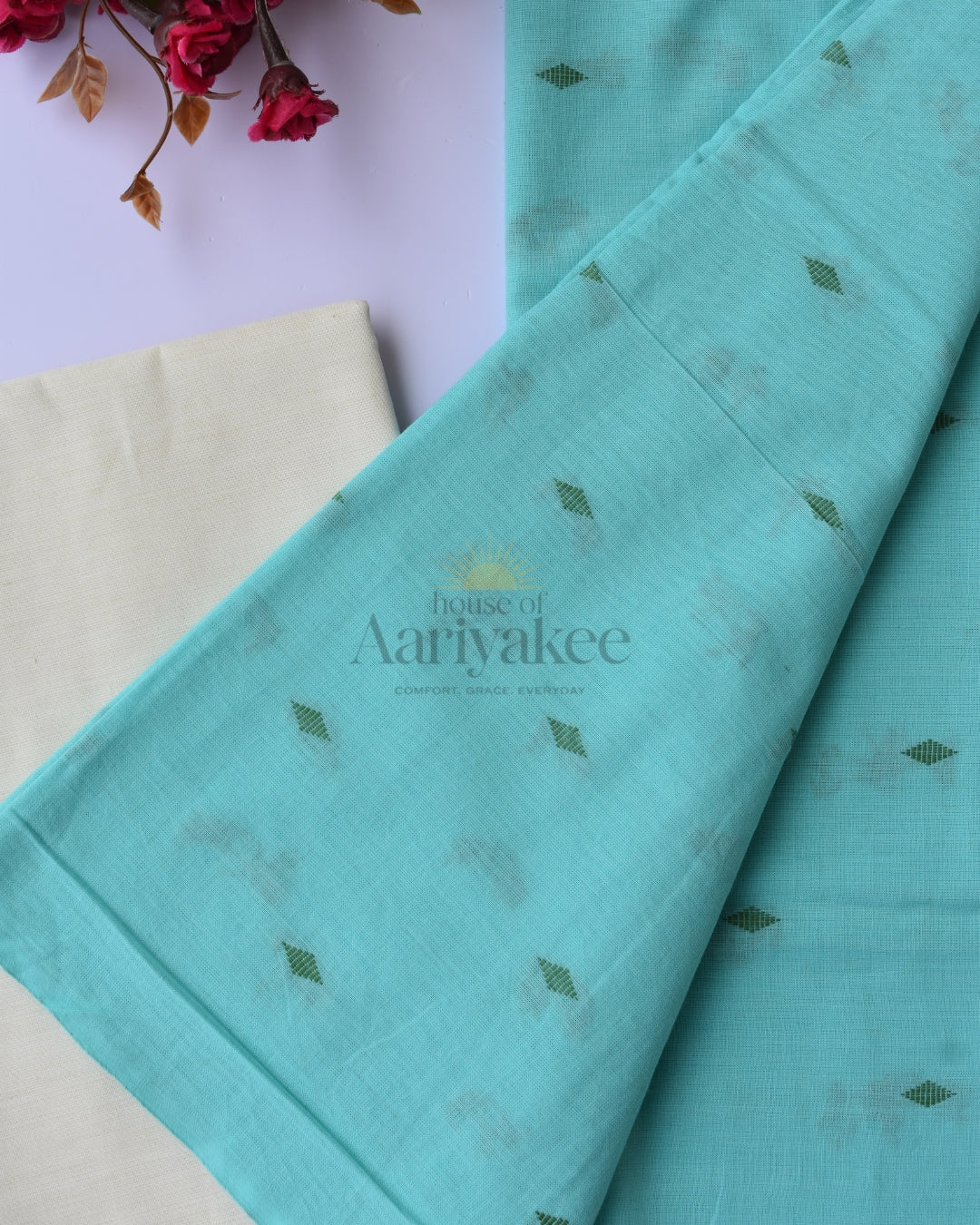 Sky Bloom Handloom Cotton Salwar Suit