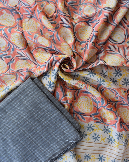 Kanira customised handloom cotton with chanderi duppata