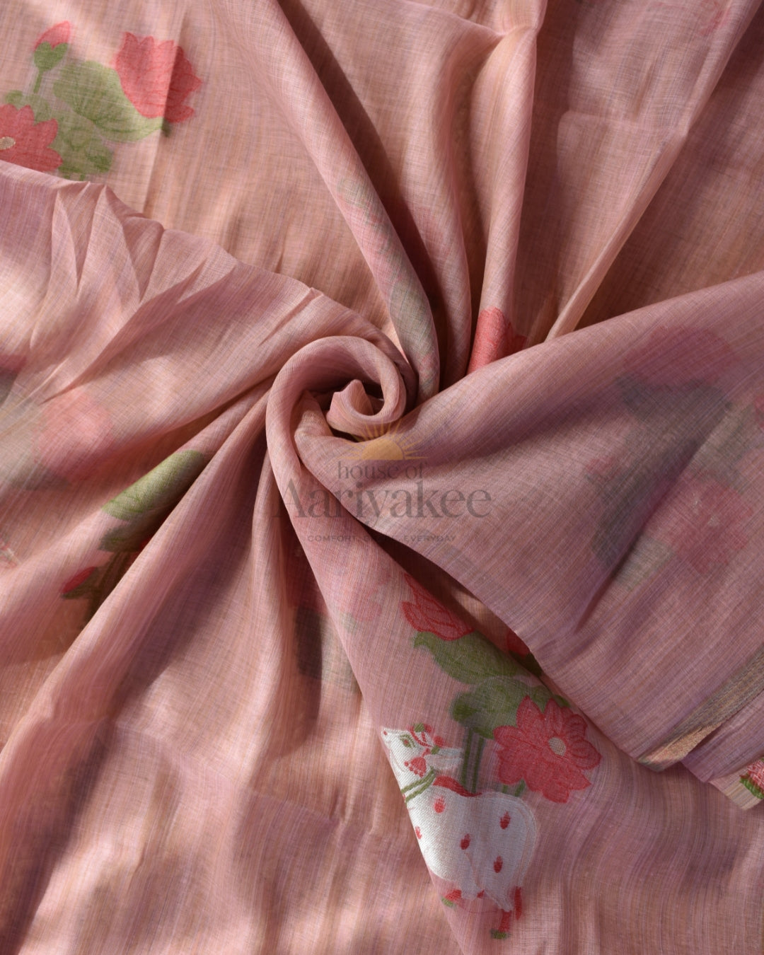 Rose Blush Muga Cotton Set 🌸