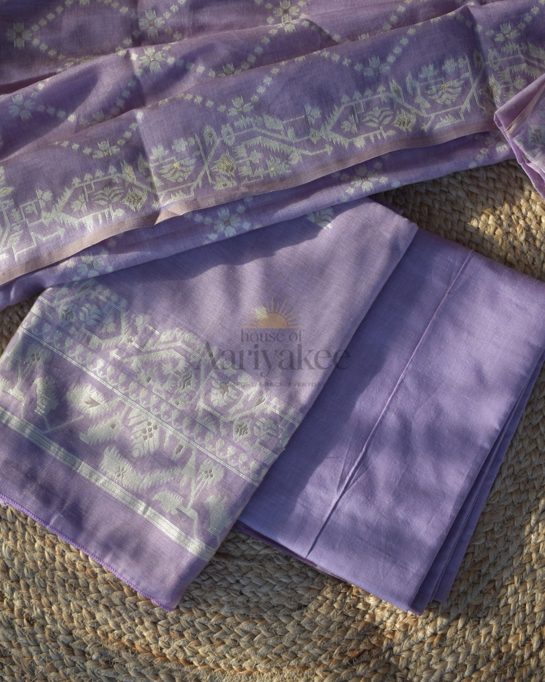 Lavender Glow – Muga Cotton Salwar Set