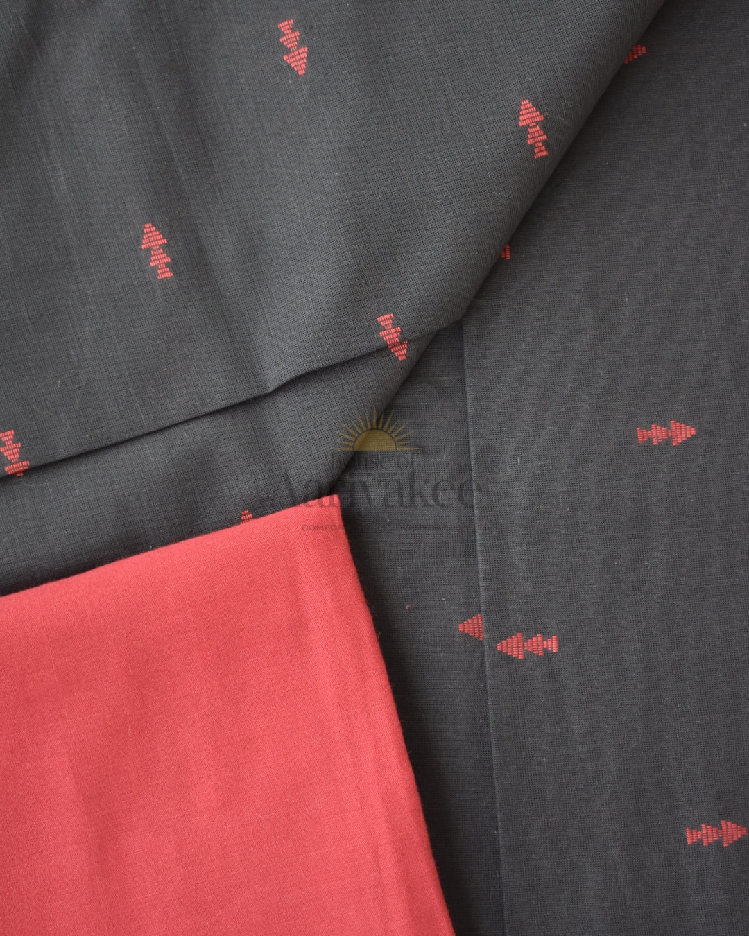 Crimson Shadow Handloom Cotton Salwar Set