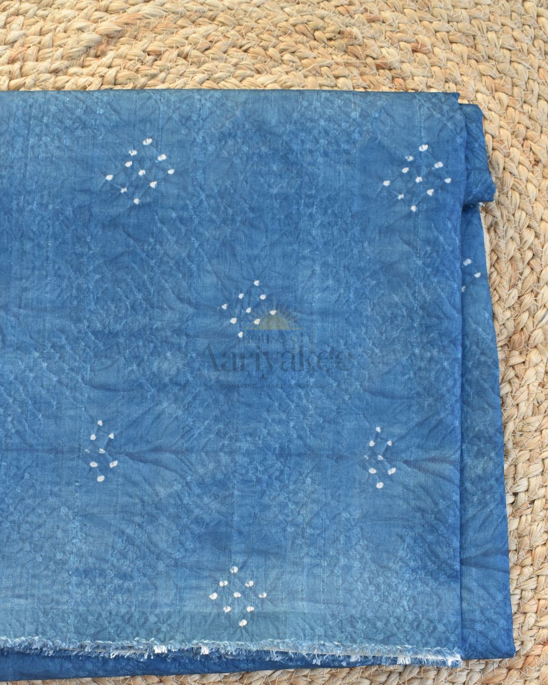 Indigo Bloom Semi-Tussar Set