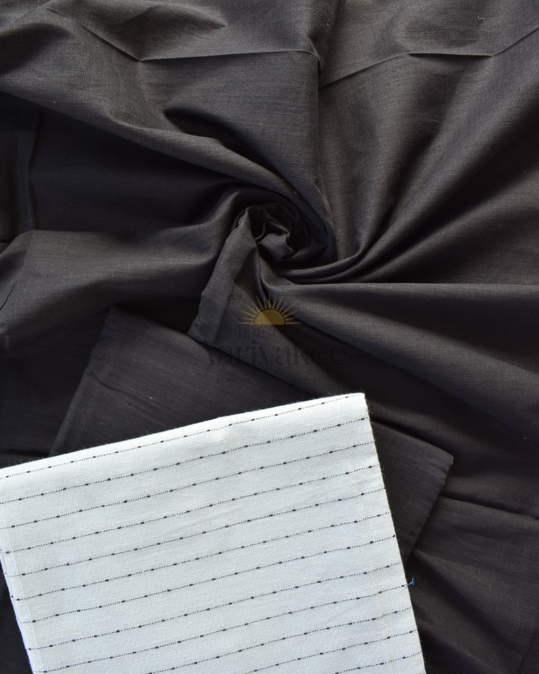 Charcoal Elegance Handloom Cotton Salwar Set