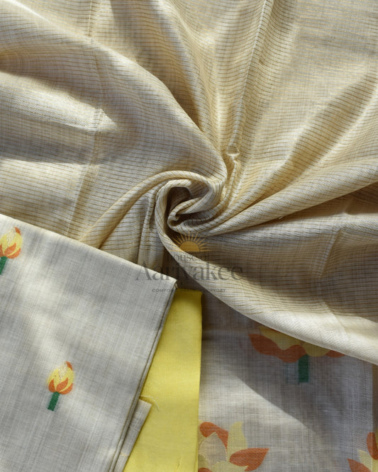 Sunlit Bloom Muga Cotton Salwar Set