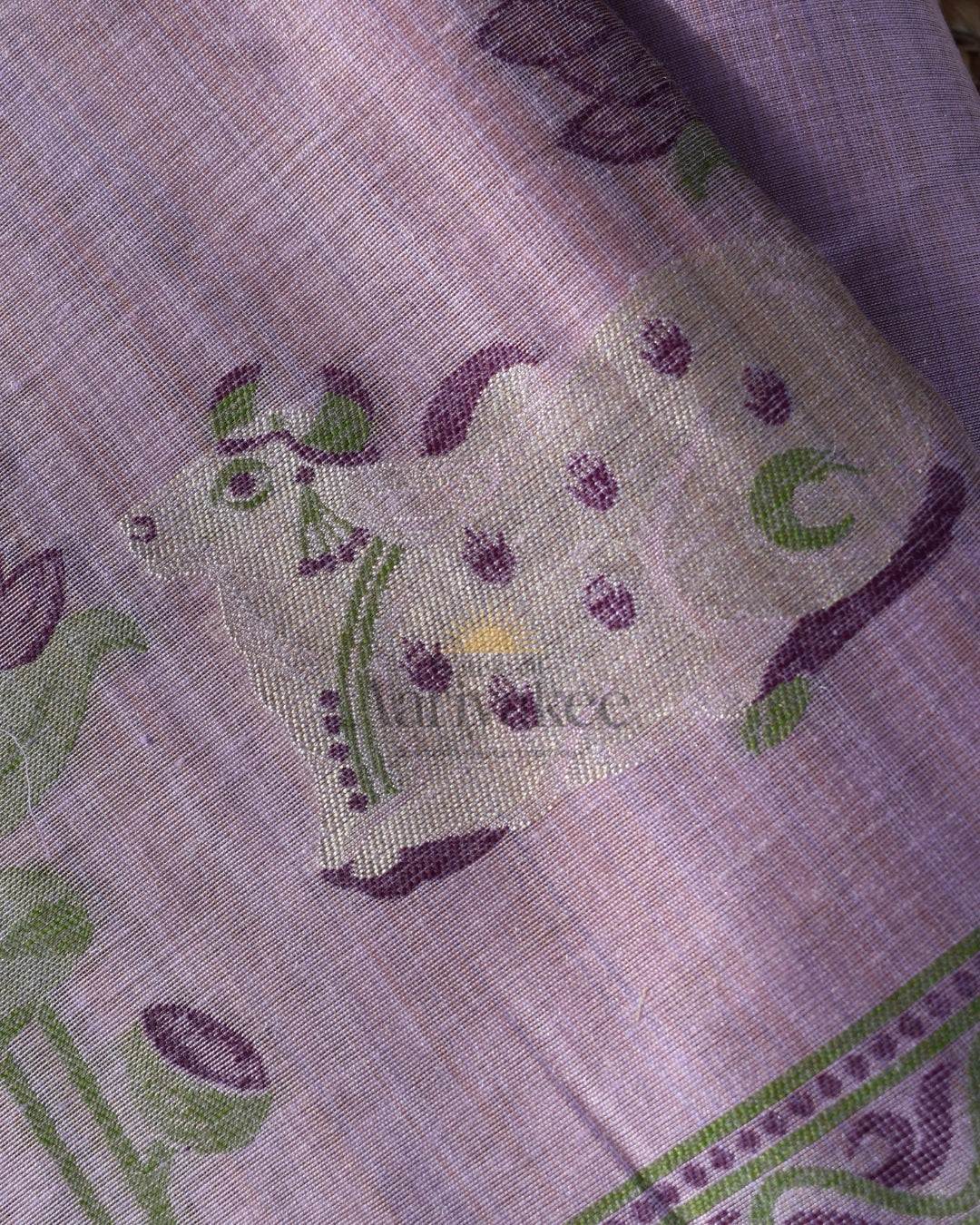 Lotus Grace Pichwai Muga Cotton Salwar Set