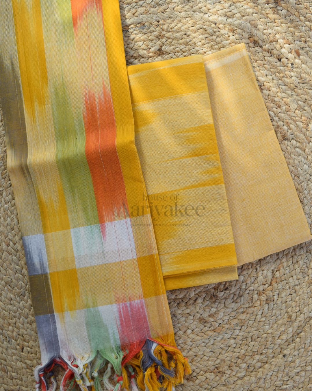 Mustard Harvest Handwoven Cotton Ensemble
