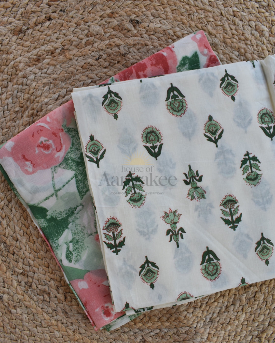 Rose Bloom  Printed Cotton Suit Set