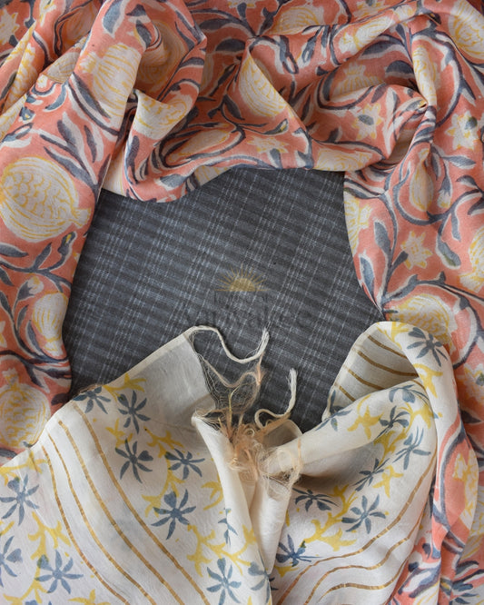 Kanira customised handloom cotton with chanderi duppata