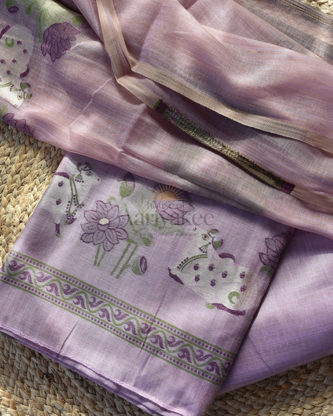 Lotus Grace Pichwai Muga Cotton Salwar Set