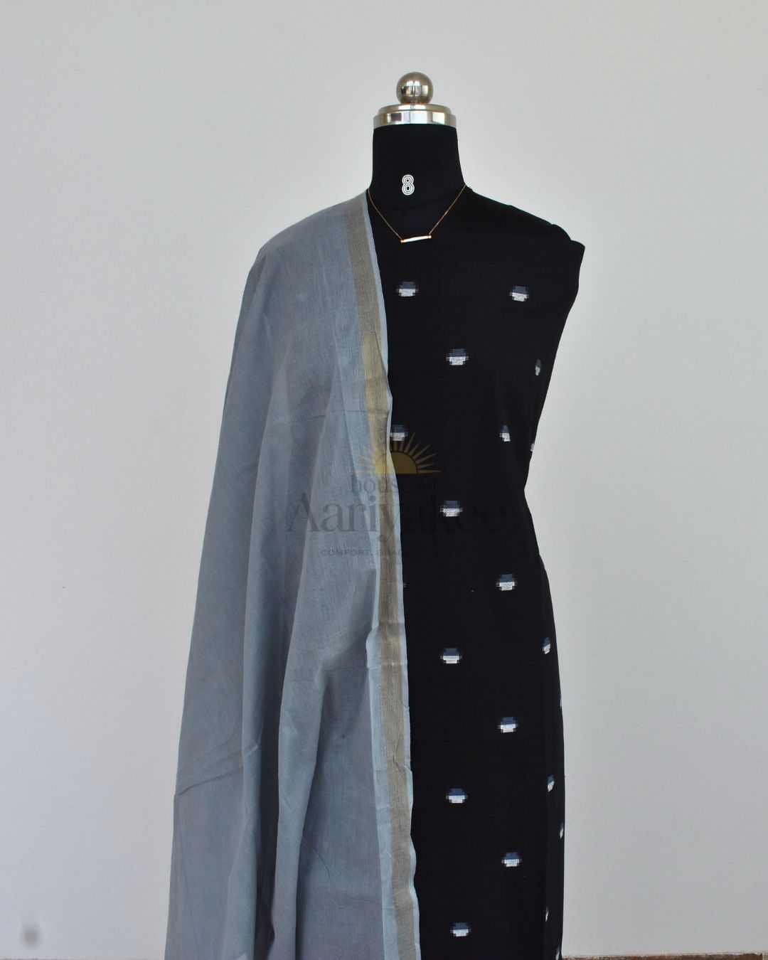 Midnight Mist Handloom Cotton Suit Set