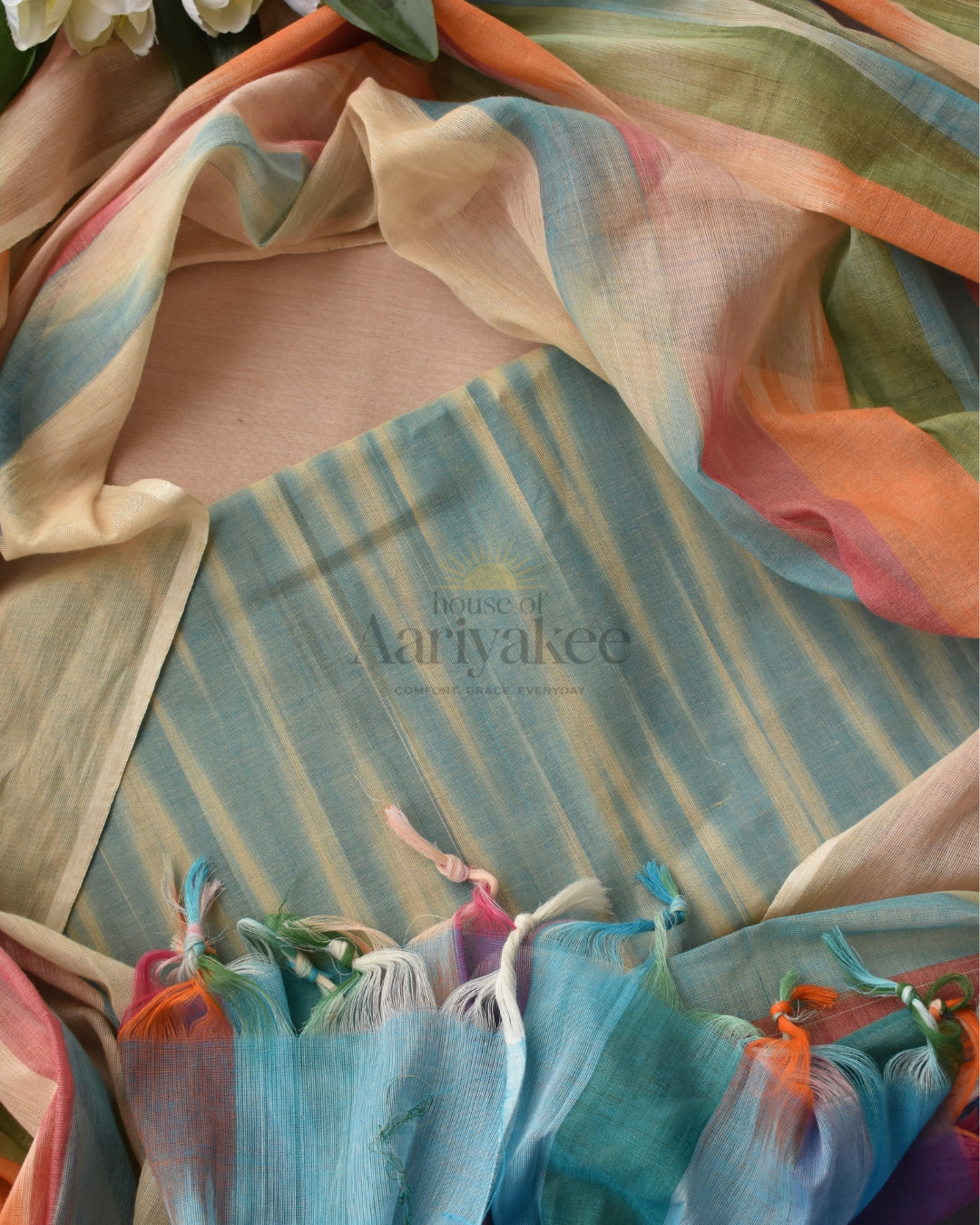 Pastel Meadow Handloom Cotton Salwar Suit