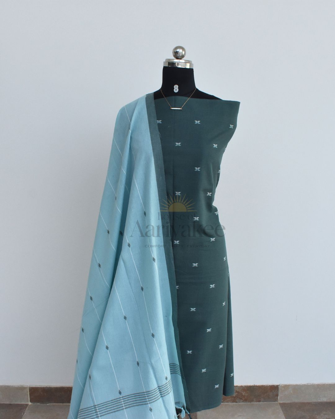 Mint Sage Handloom Cotton Suit Set