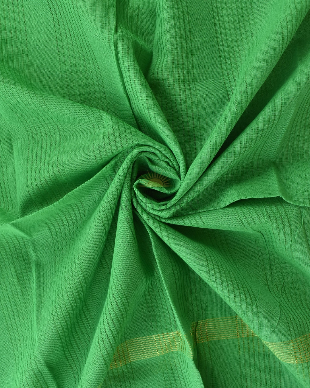 Black & Parrot Green  Mangalagiri Handloom Cotton Suit