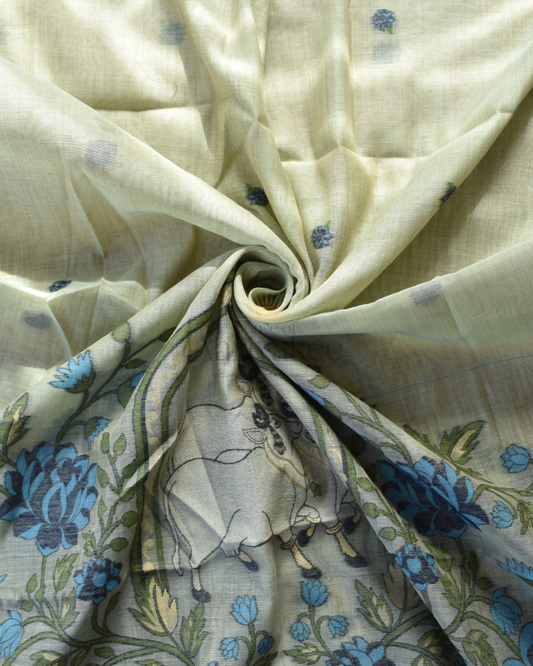 Pichwai Pastel Muga Cotton Salwar Set