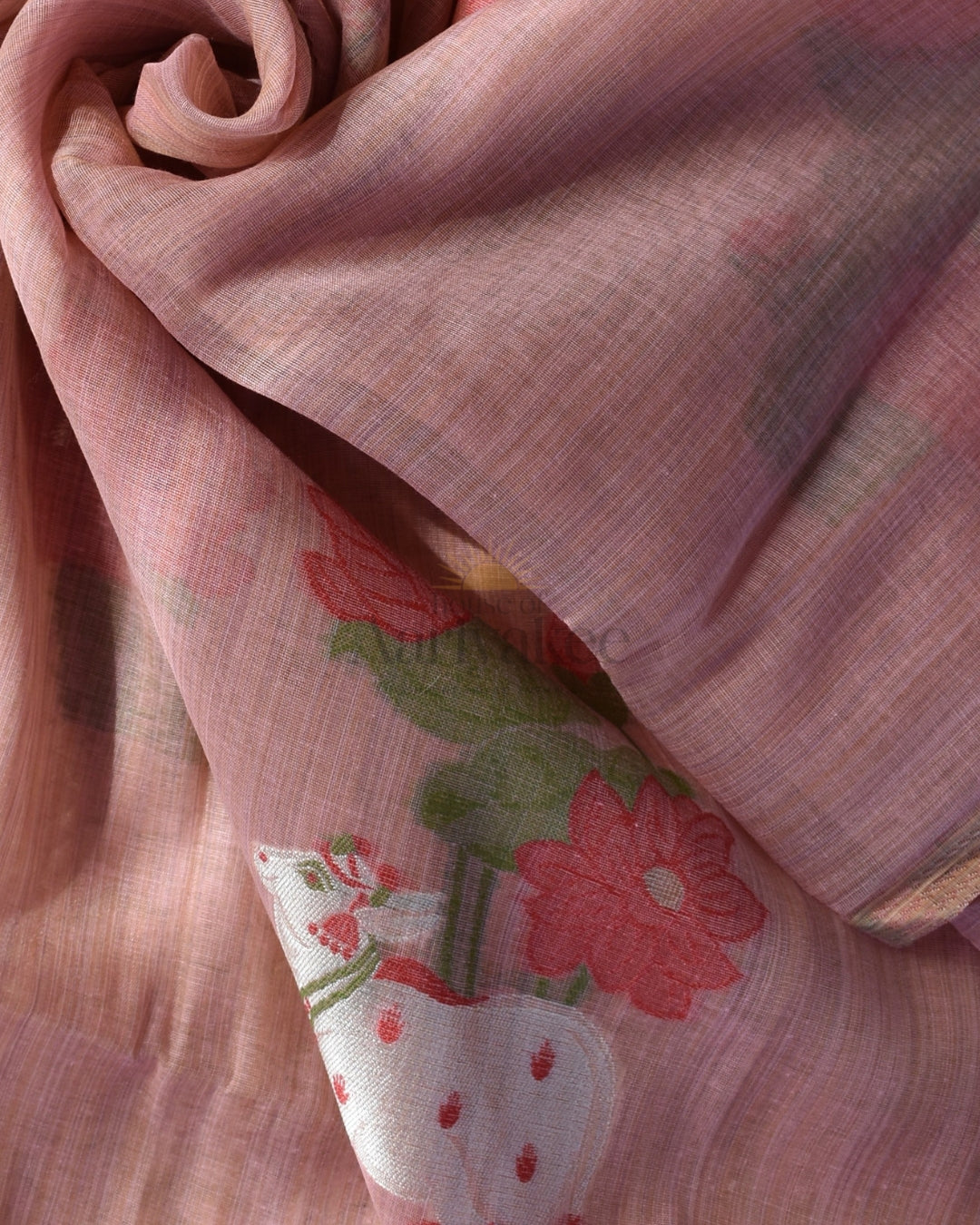 Rose Blush Muga Cotton Set 🌸