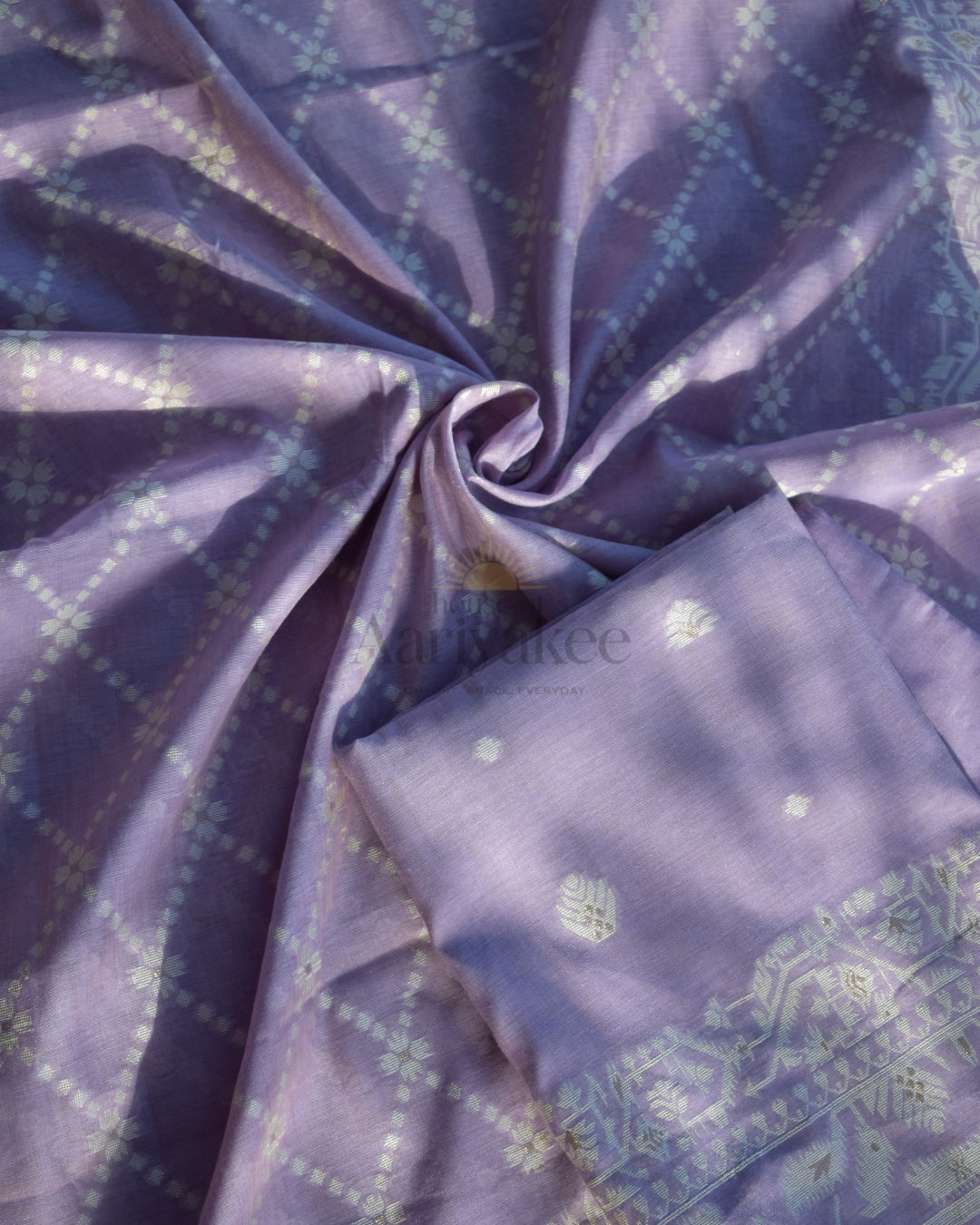Lavender Glow – Muga Cotton Salwar Set