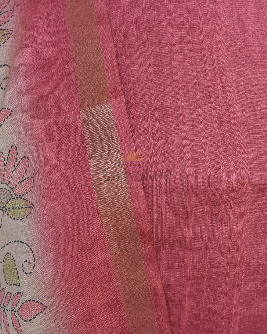 Anvika Semi Tussar Floral Set