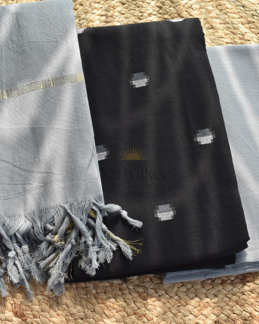 Midnight Mist Handloom Cotton Suit Set