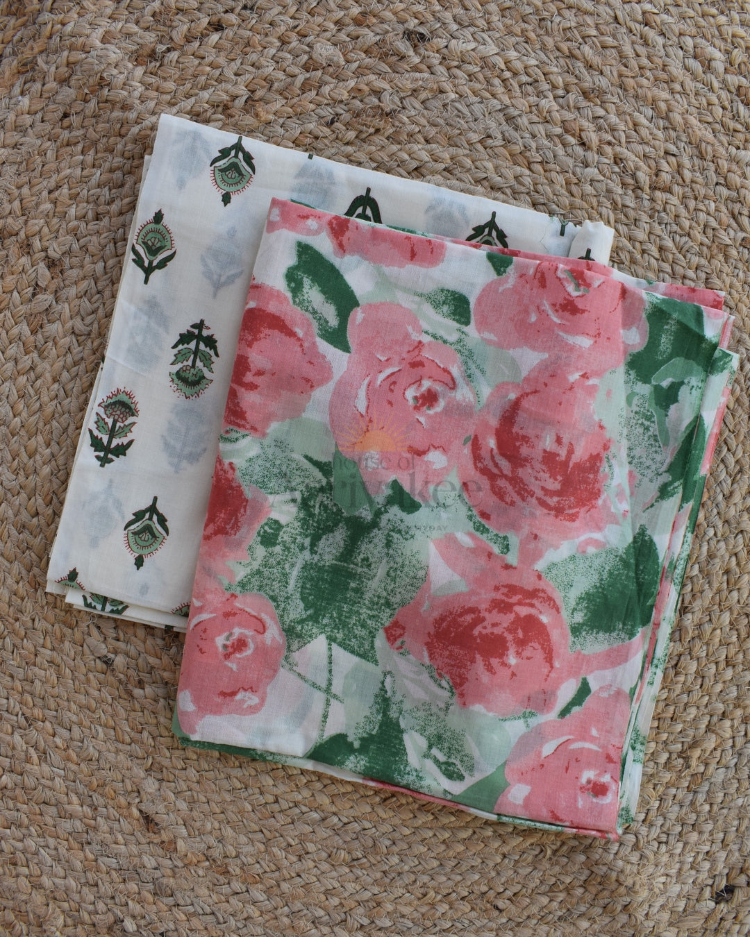 Rose Bloom  Printed Cotton Suit Set