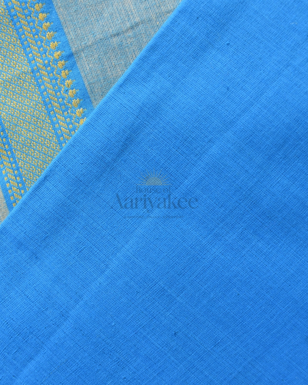 Sea Green &sky blue Handloom Mangalagiri Cotton Suit Set