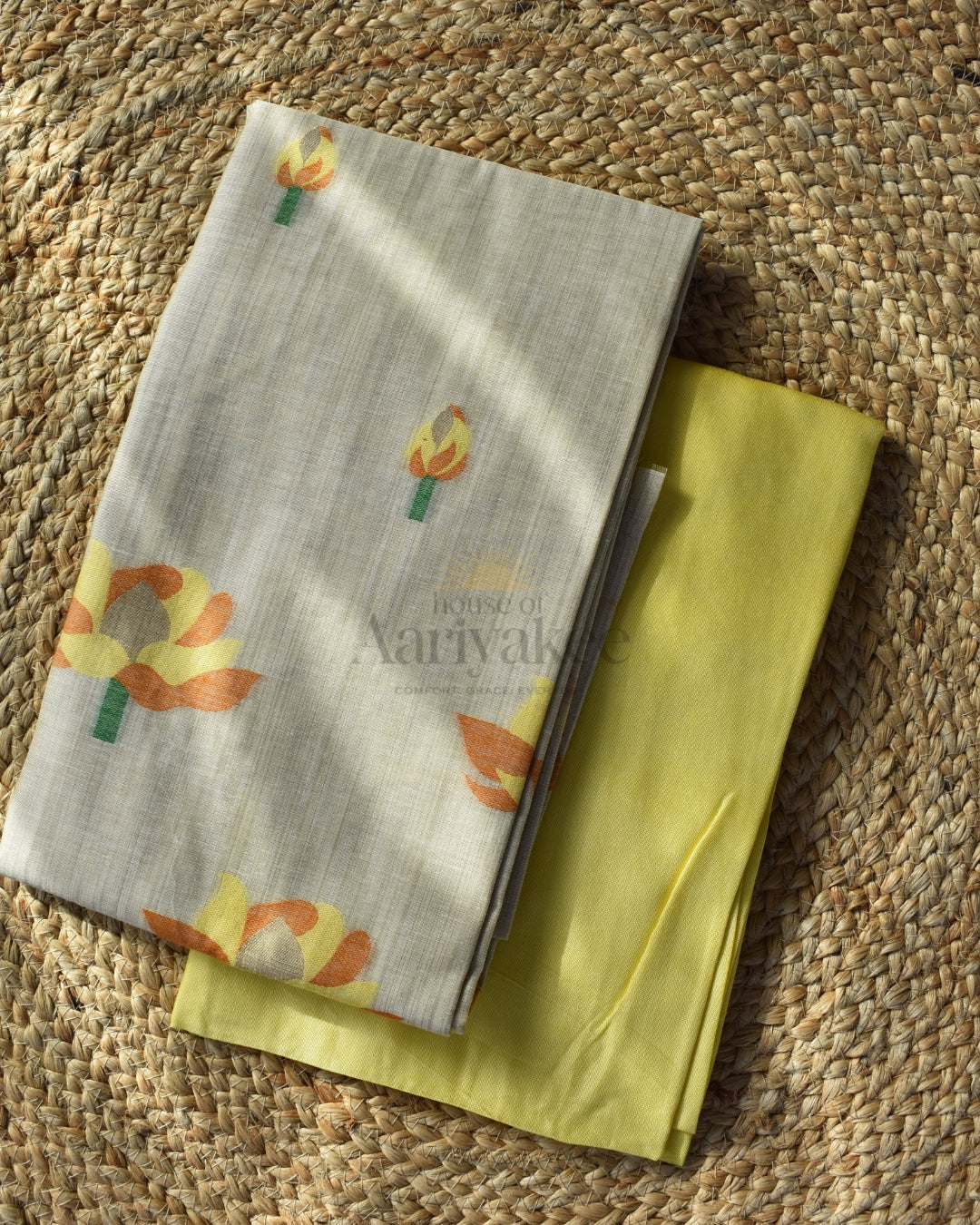 Sunlit Bloom Muga Cotton Salwar Set