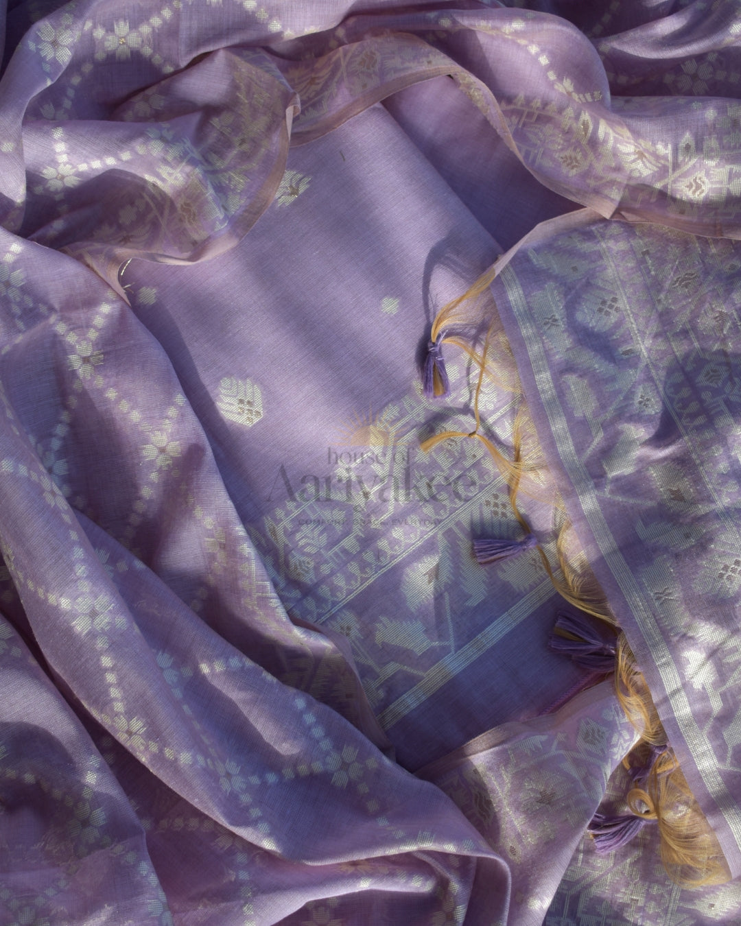 Lavender Glow – Muga Cotton Salwar Set