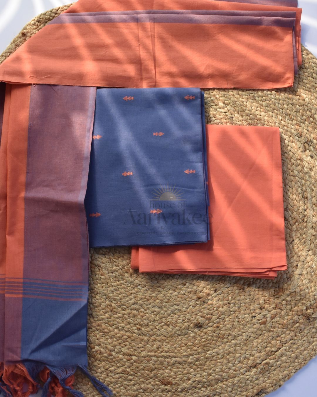 Indigo Sunset Handloom Cotton Suit Set