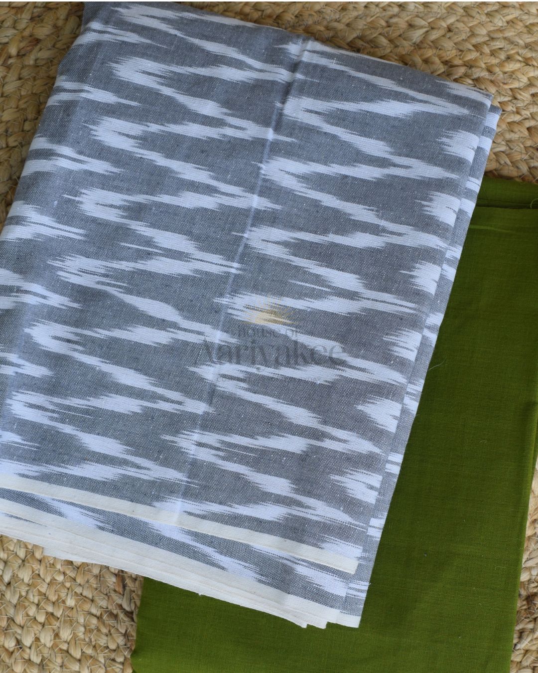 Olive Mist Ikkat  salwar Set