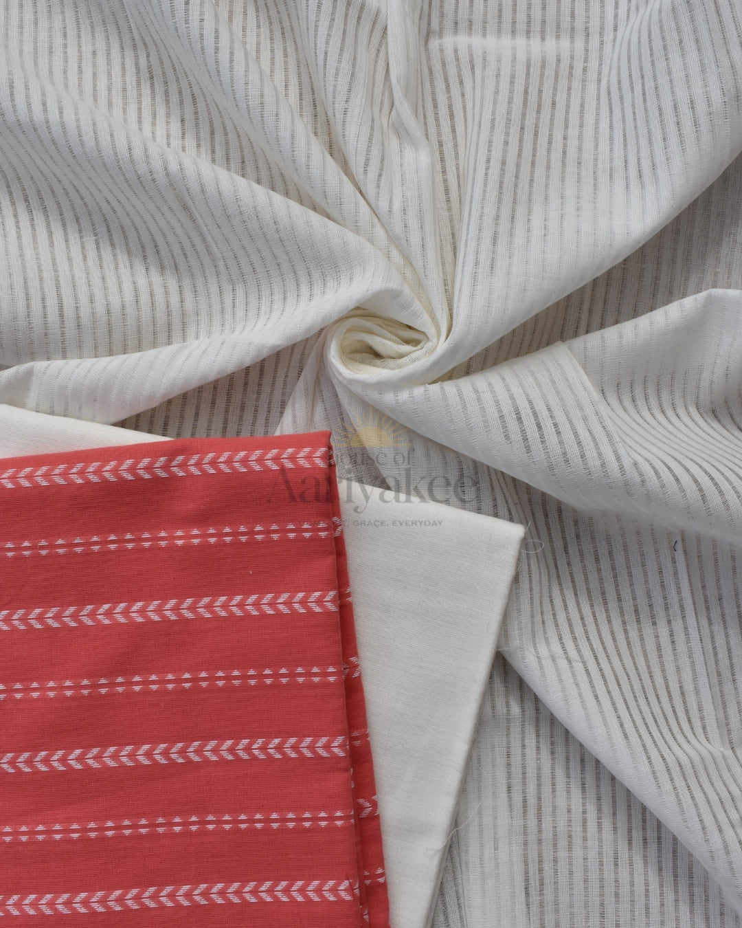 Scarlet Stripe Harmony handloom cotton salwar